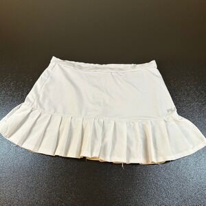 FILA White Tennis Skirt Skort Athletic Activewear Stretch Womens Large 31"
